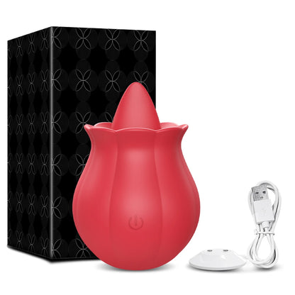 Rose Tongue Licking Vibrator for Women Clitoral Stimulator