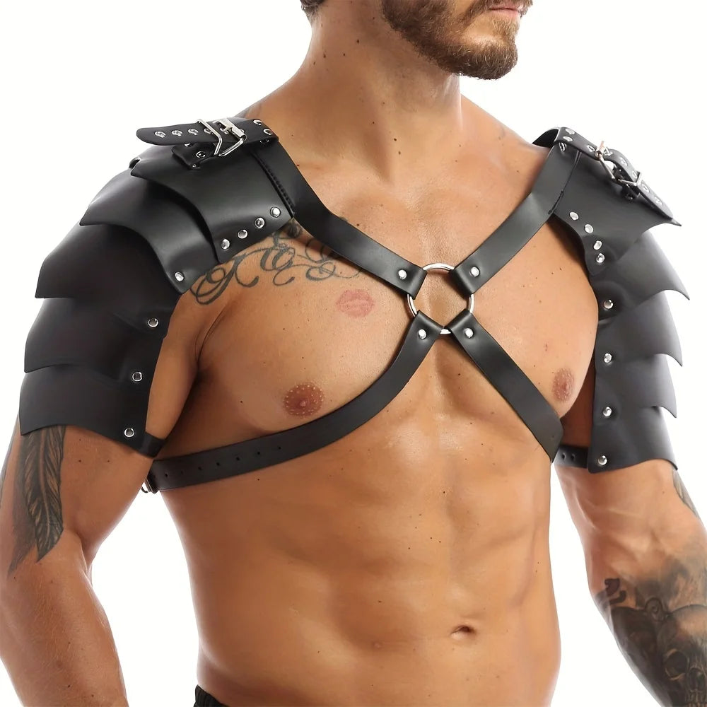PU Leather Chest Harness Belt for Men Cosplay and Party