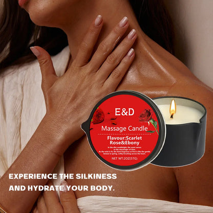 Massage Oil Candle for Stress Relief and Skin Moisturizing