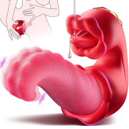 Tongue Licking Vibrator for Women, Clitoral & Nipple Toy