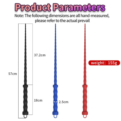 Leather BDSM Flogger Whip with Braid Tails for Spanking Play