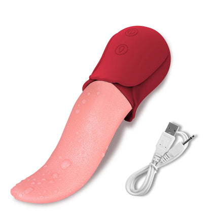 Tongue Licking Vibrator for Women, Clitoral & Nipple Toy
