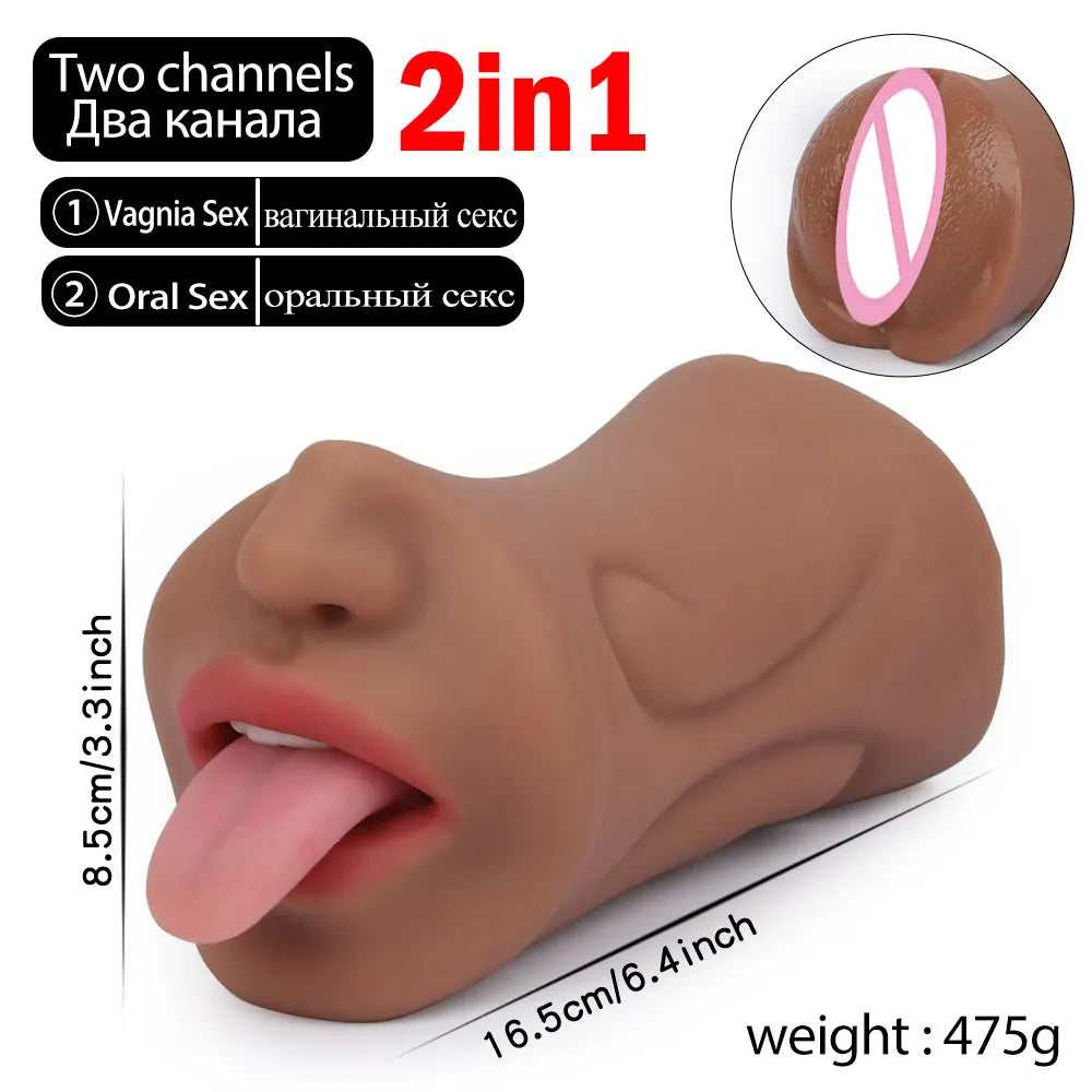 Anal, mouth & Vagina Male Masturbator Sex Toy for Men