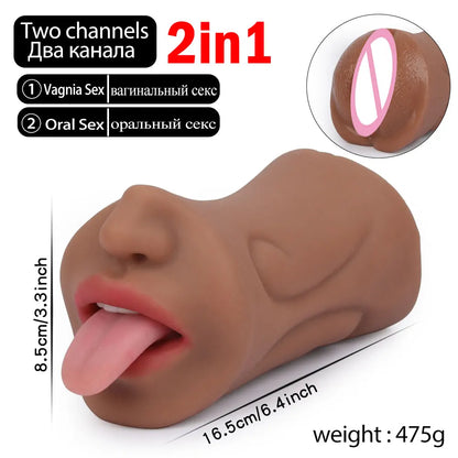 Anal, mouth & Vagina Male Masturbator Sex Toy for Men