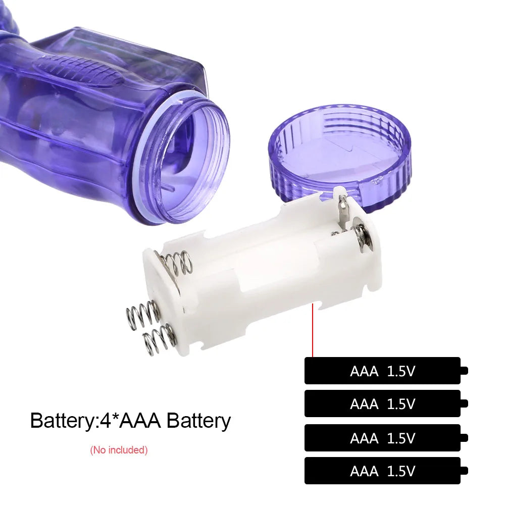 22cm Rotating Beads Vibrator for Women, Clit & Anal Toy