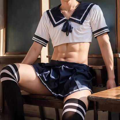 Sexy Men’s Roleplay Lingerie Set, Maid Cosplay Costume