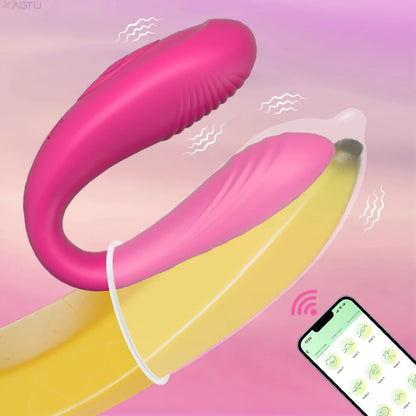 Double Penetration Vibrator for Couples, Clit & Anal Toy