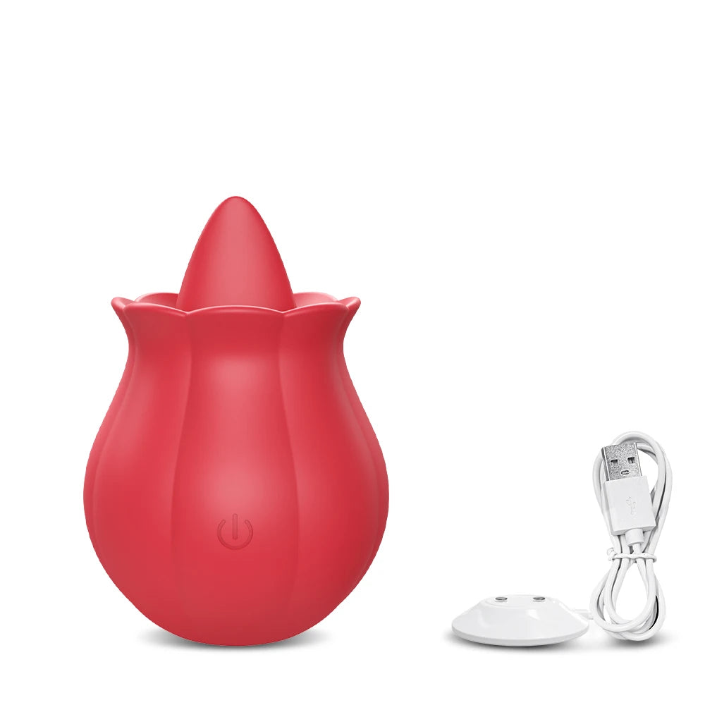 Rose Tongue Licking Vibrator for Women Clitoral Stimulator
