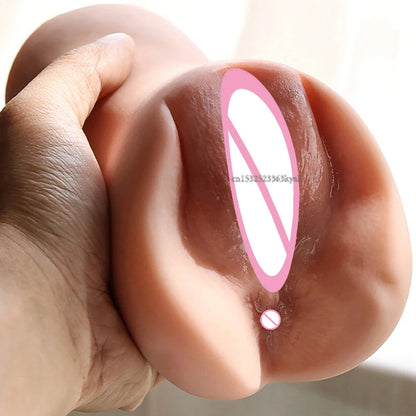 3D Realistic Silicone Vagina Masturbator Cup for Men