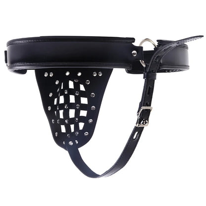 Men’s Locking Cock Cage Chastity Belt & Bondage Harness