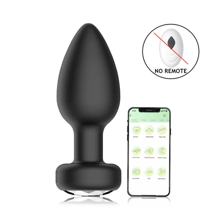 Wireless Vibrating Anal Plug for Men, Prostate Massager