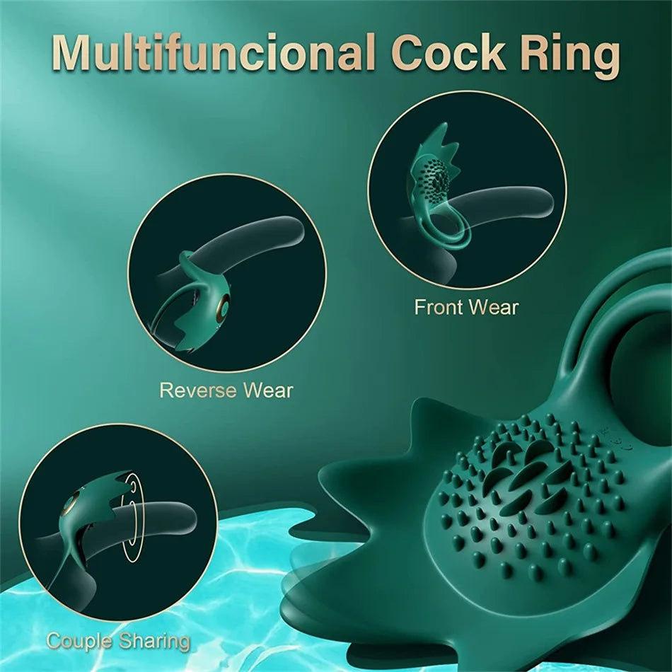 Double Ring Vibrating Cock Ring for Couples’ Pleasure
