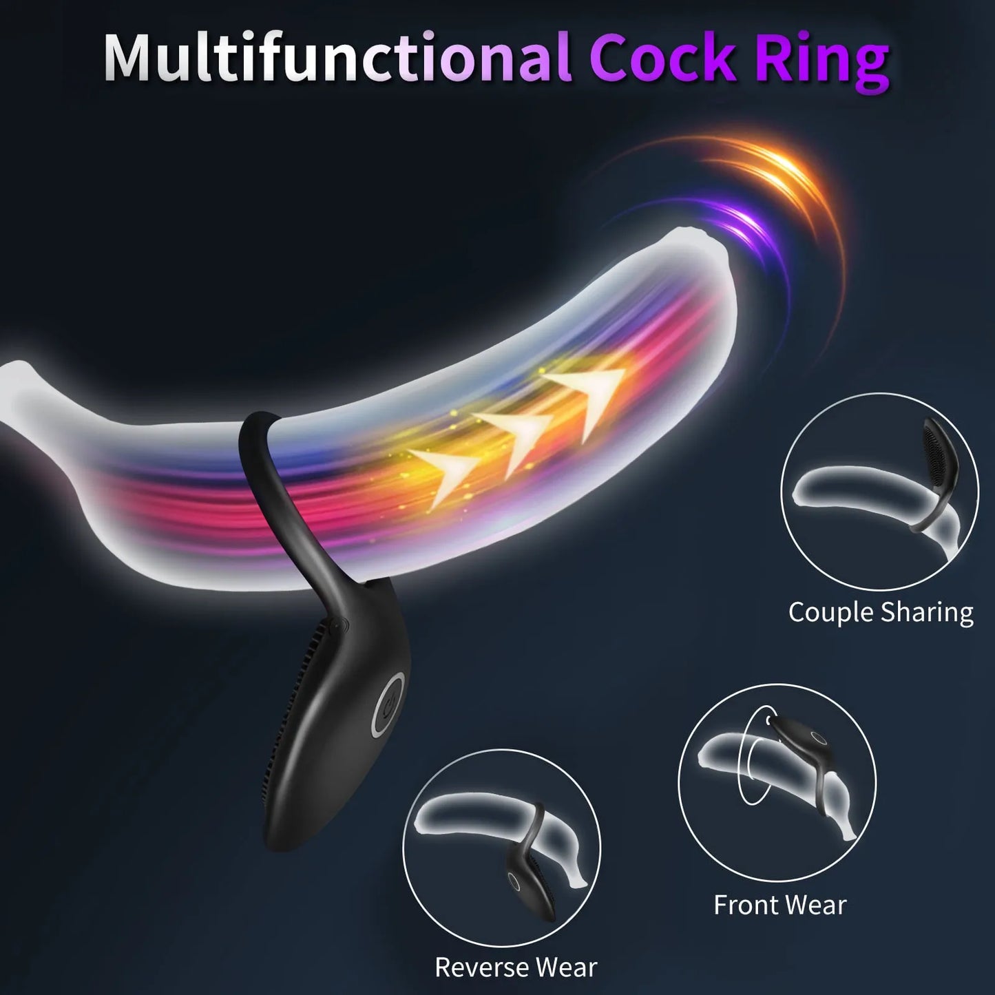 App-Controlled Vibrating Cock Ring for Men, Delay & Erection