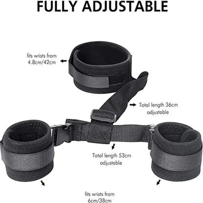 BDSM Handcuff and Blindfold Set with Ankle Cuffs for Couples