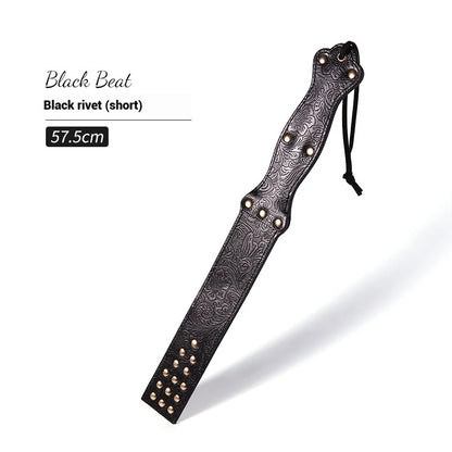 PU Leather BDSM Paddle Whip Flogger 22.7in for Cosplay Play