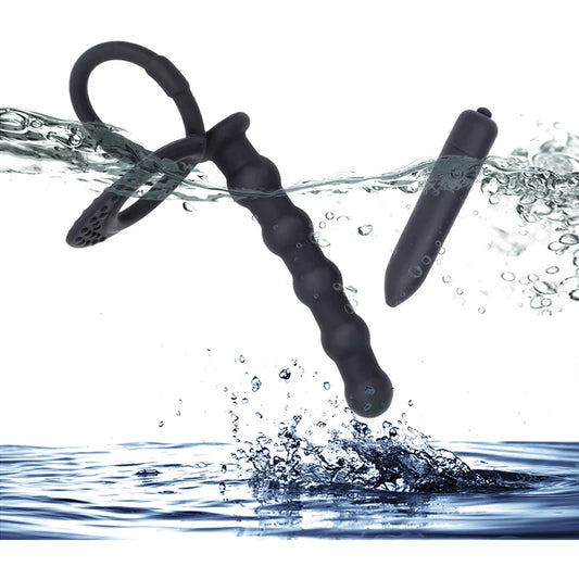 Double Penetration Anal & Vaginal Plug Vibrator for Couples