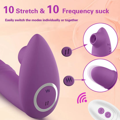 Sucking Vibrator, dildo with Remote Control for Women Stimulator