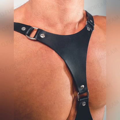 Men’s Adjustable Punk Chest Harness for Gay Bondage