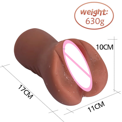 3D Realistic Silicone Vagina Masturbator Cup for Men