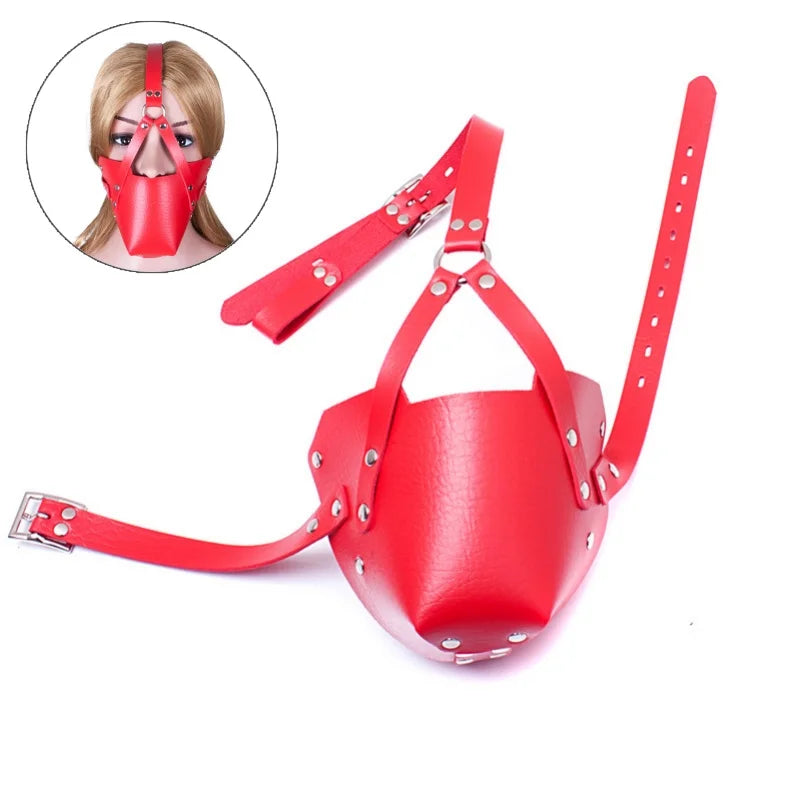 BDSM Harness Ball Gag Set with 42mm Silicone Mouth Gag