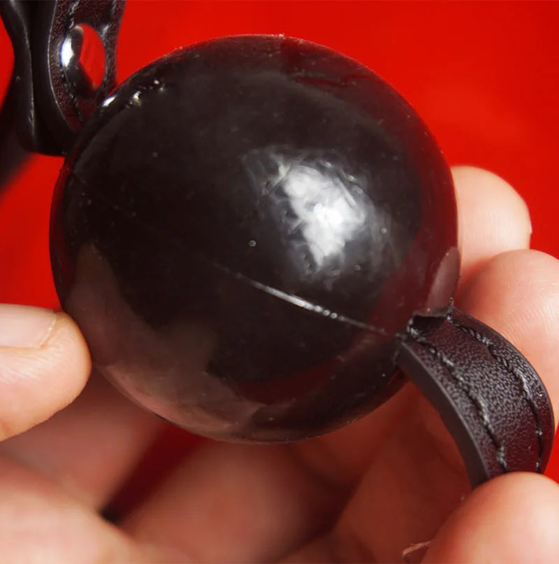 BDSM Ball Gag with Chin Strap Mouth Restraint for Couples