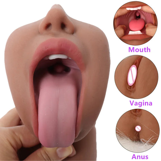 Anal, mouth & Vagina Male Masturbator Sex Toy for Men