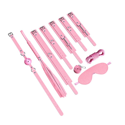 BDSM Bed Restraints Kit with Adjustable Handcuffs and Cuffs