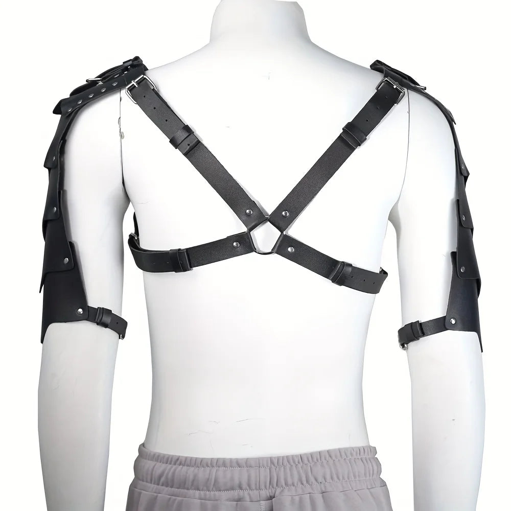 PU Leather Chest Harness Belt for Men Cosplay and Party