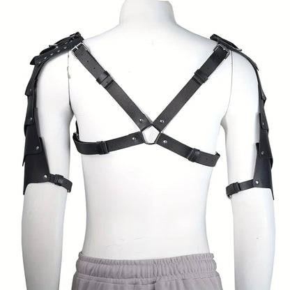 PU Leather Chest Harness Belt for Men Cosplay and Party