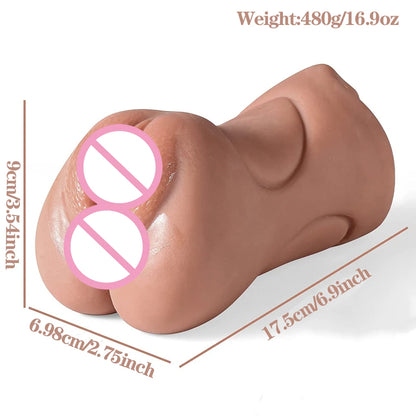 3-in-1 Male Masturbator, Vagina, Anal & Oral Toy