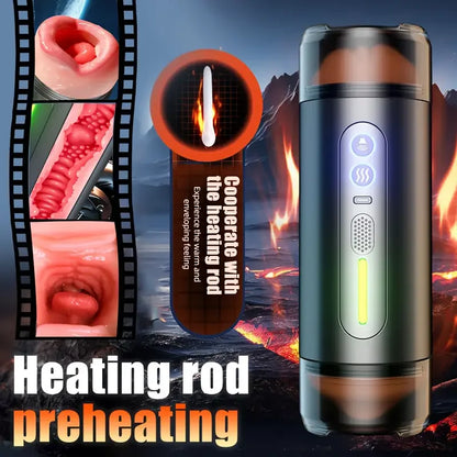 Automatic Heating Thrusting Male Masturbator with Licking
