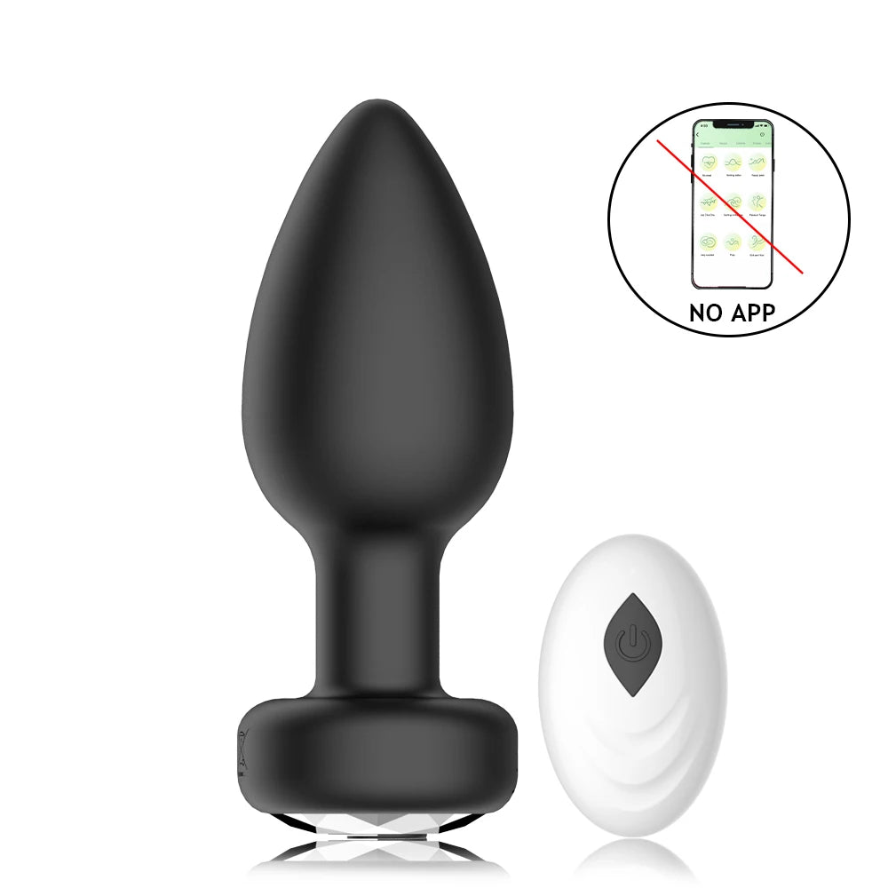 Wireless Vibrating Anal Plug for Men, Prostate Massager