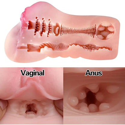 3D Realistic Silicone Vagina Masturbator Cup for Men