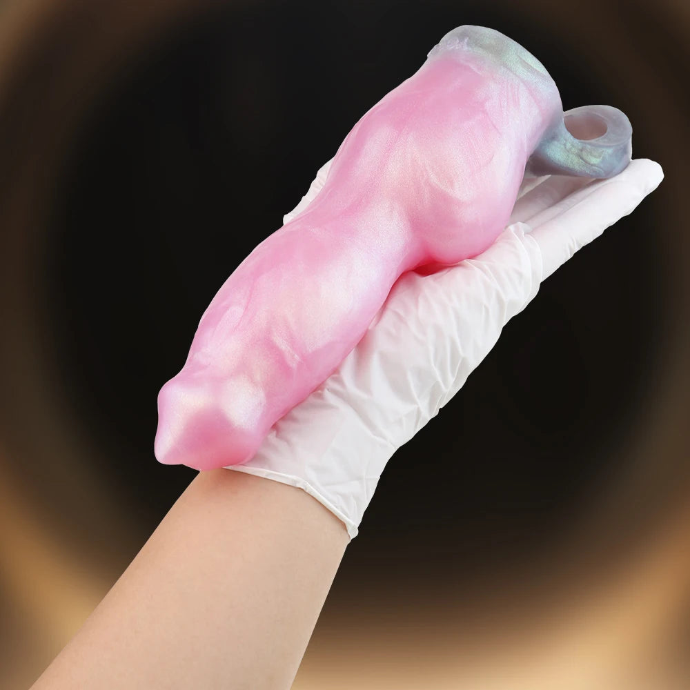 Enhanced Dog Sleeve with Cock Ring for Men’s Pleasure