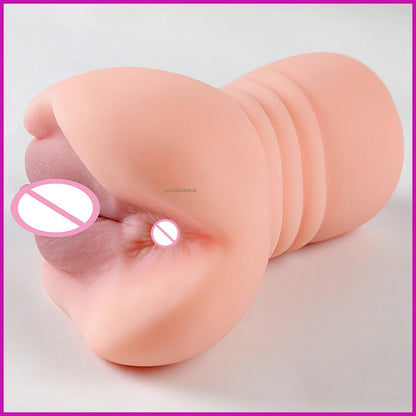 3D Realistic Silicone Vagina Masturbator Cup for Men