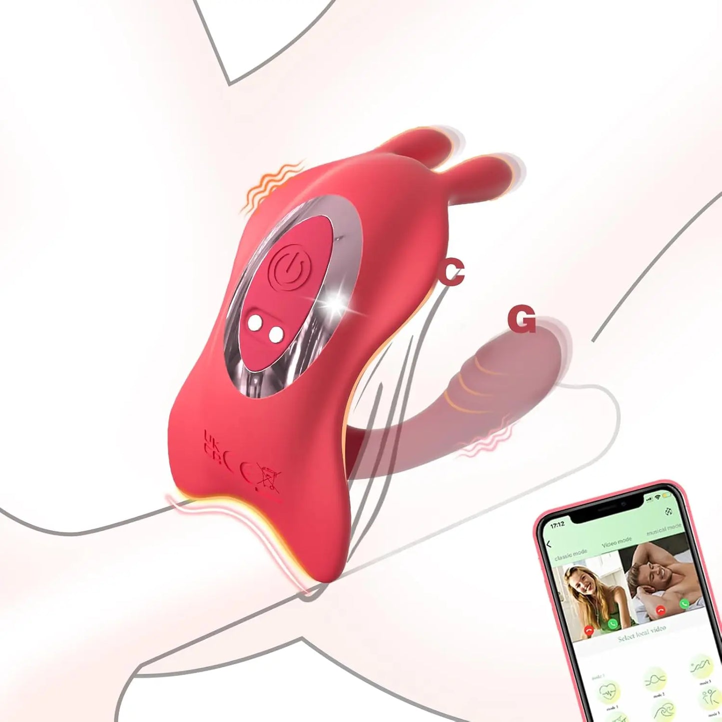 App-Controlled Couples Rabbit Vibrator for Women