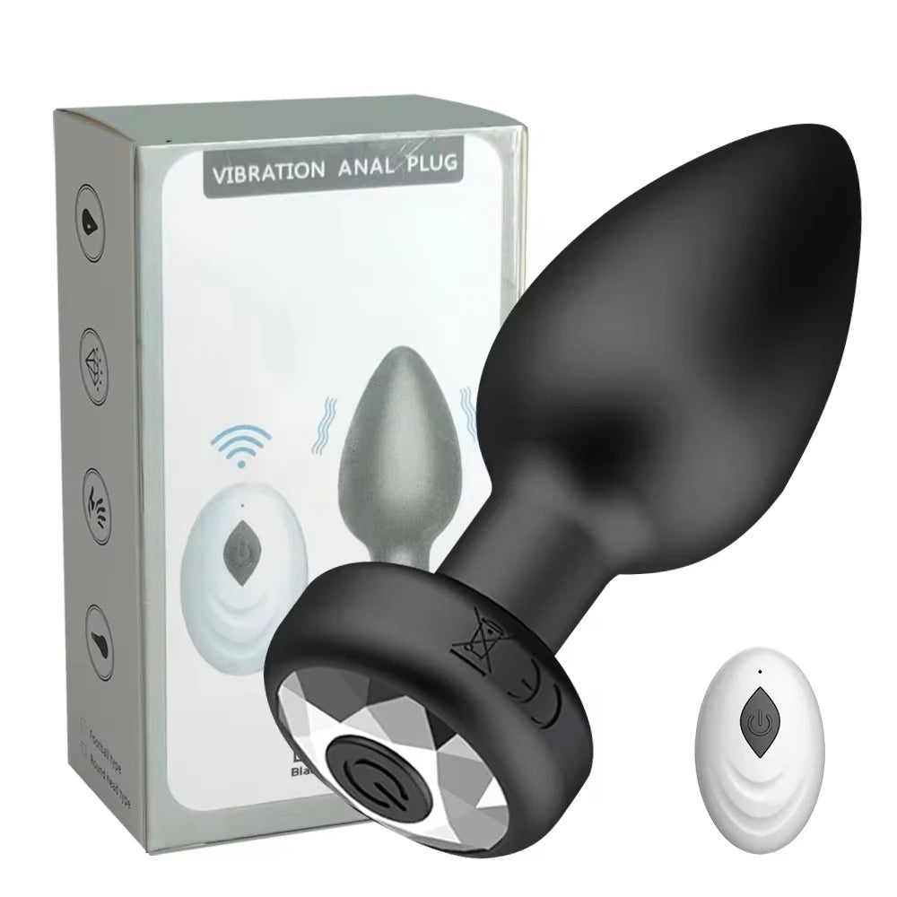 Wireless Vibrating Anal Plug for Men, Prostate Massager