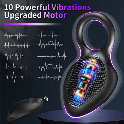 App-Controlled Vibrating Cock Ring for Men, Delay & Erection