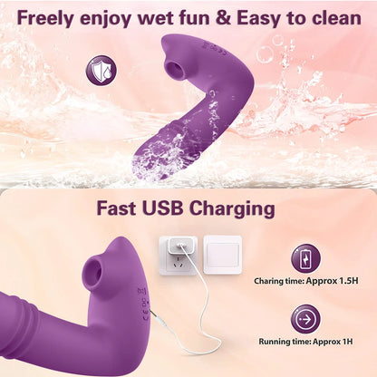 Sucking Vibrator, dildo with Remote Control for Women Stimulator